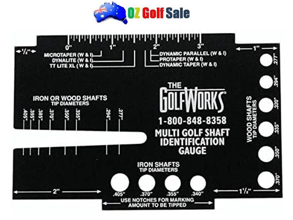 GolfWorks Multi Golf Shaft ID Identification Gauge eBay