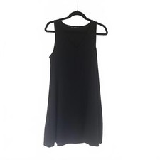 Mango Basics Black V-Neck Dress - Size 4