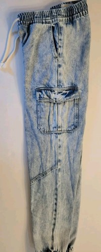 Gilded Intent, Jeans Women's Sz LG Acid Wash Cargo Jogger Pocket-Vintage - 第 4/8 張圖片