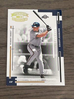 2004 Donruss Throwback Threads Gold Proof Geoff Jenkins #106 Brewers /100