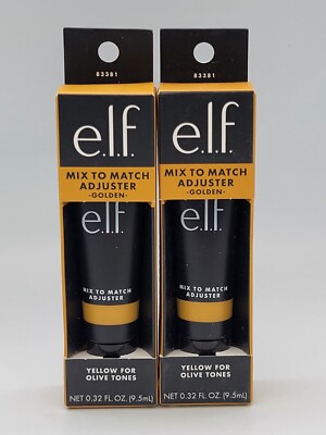 E.L.F. Elf Mix to Match Adjuster Golden Yellow for Olive Tones .32 fl oz.  QTY:2