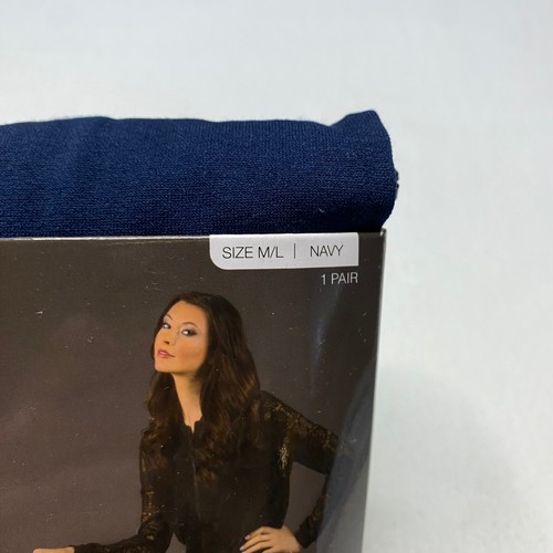 West Loop Womens Leggings sz M L 8 10 12 Navy Blue Fleece Lined Stretch NEW - Picture 10 of 24