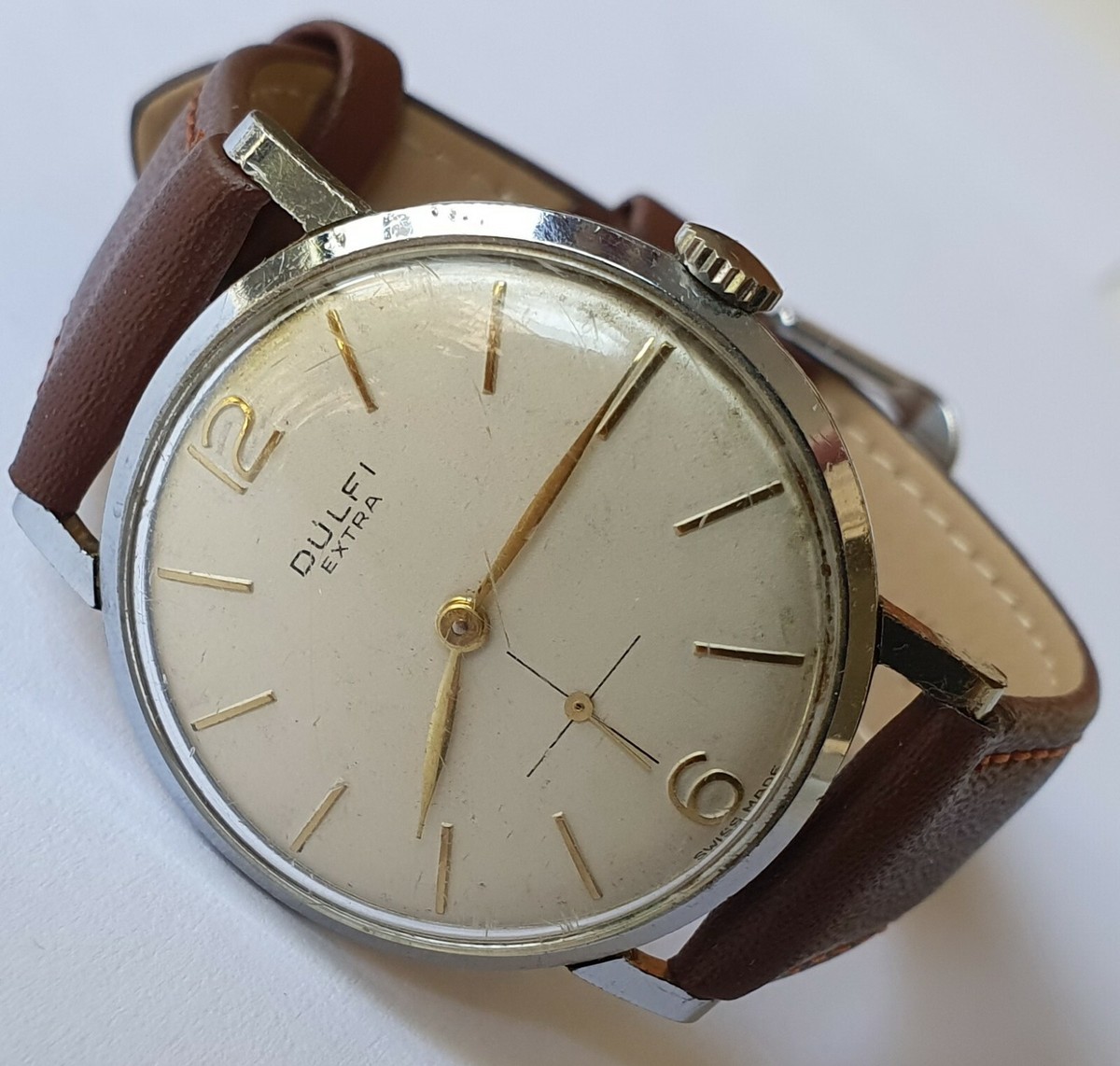 Rare Vintage DULFI EXTRA Sr.No.0404 Cal.Venus180 Swiss Made From