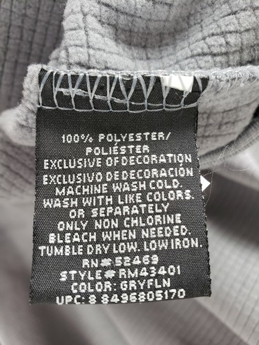 NWT Men's Starter 1/4 Zip Reverse Grid Fleece Gray Size Large - Picture 6 of 6