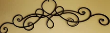 Large Metal Scrolled Wall Sculpture