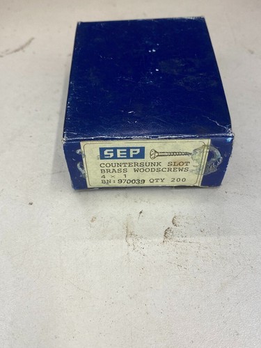 Box Brass Countersunk Screws 1" x 4 Woodscrews Slotted Head Full Box of 200 - Picture 20 of 24