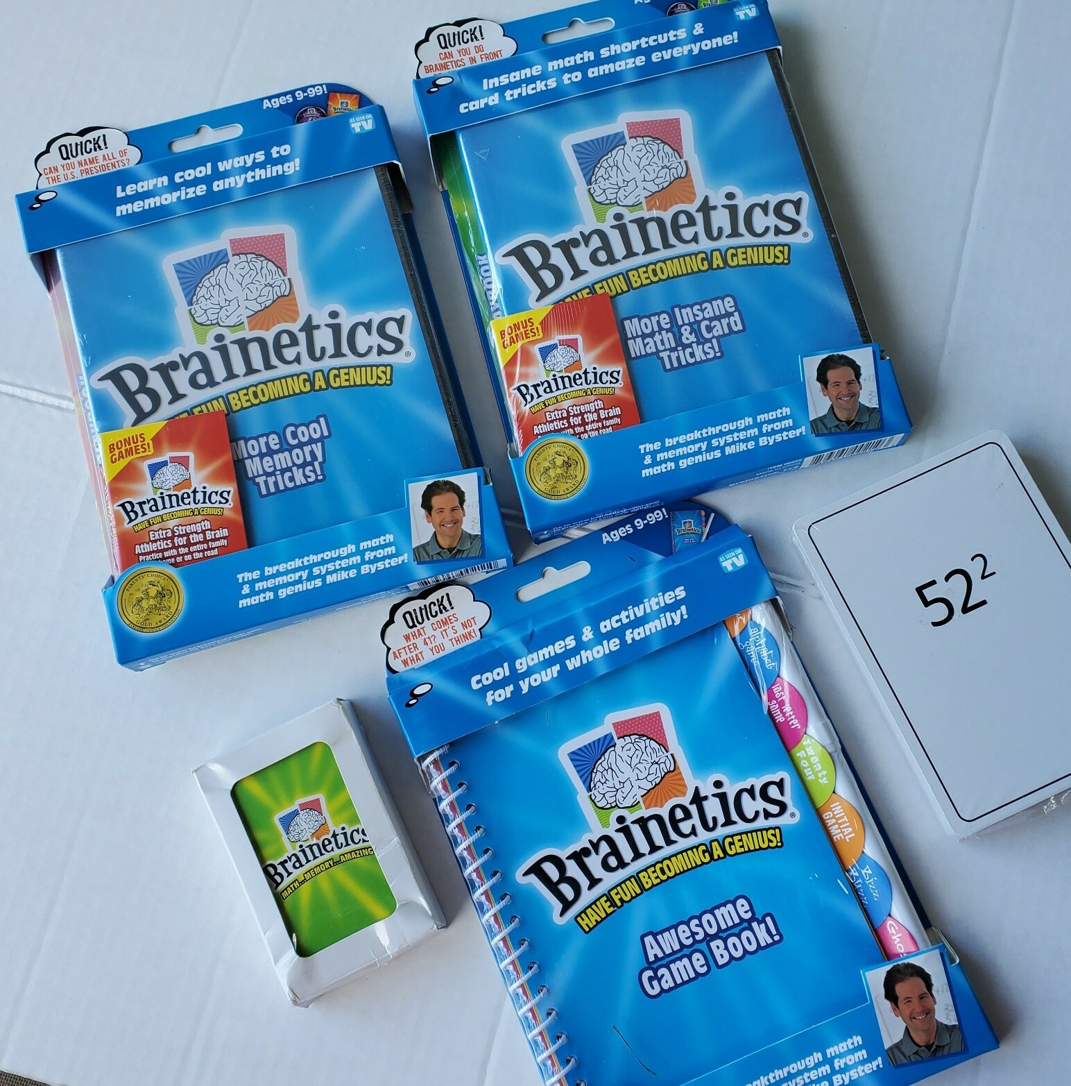 2 BRAINETICS Have Fun Becoming A Genius DVD Memory Trick Games, cards &  playbook | eBay