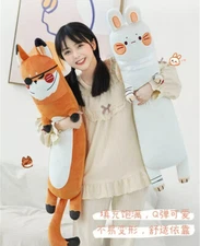 Original Tian Guan Ci Fu Fox Rabbit Hua Cheng Xie Lian Plush Long Pillow Cushion