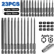 23PC Torx Bit Set Quick Change Connect Impact Driver Drill Security Tamper Proof