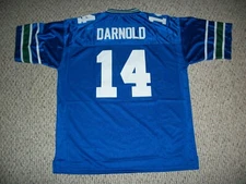 SAM DARNOLD Unsigned Custom Seattle Blue Sewn New Football Jersey Sizes S-3XL