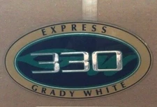 GRADY WHITE OEM 330 EXPRESS HULL NAME DECAL (2-3/4" x 5")   #10-063 - OEM