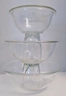 1980s  Pyrex Colonial Mist Clear Nesting Mixing Bowls 322, 323, 325  Set Of 3