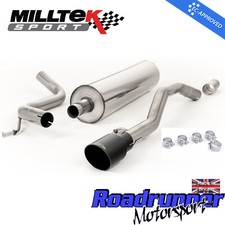 Milltek Up GTI Auspuff ab Kat Resonanz & 1.0TSI 90PS schwarz SSXVW433 & EC
