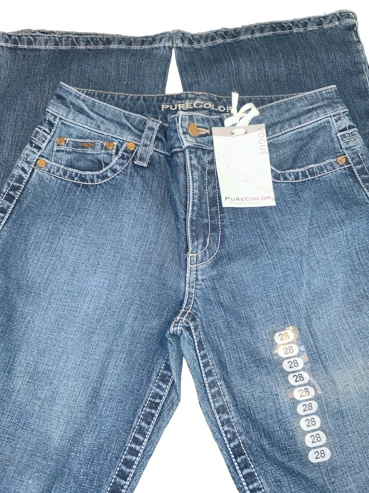 Pure Color Bootcut Leg Jeans Women's Size 28 Mid Rise New - Image 2 of 3