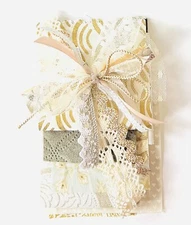 Shabby Chic Fabric, Ephemera Kit 20 Pieces Slow Stitch Junk Journal Crafting #22