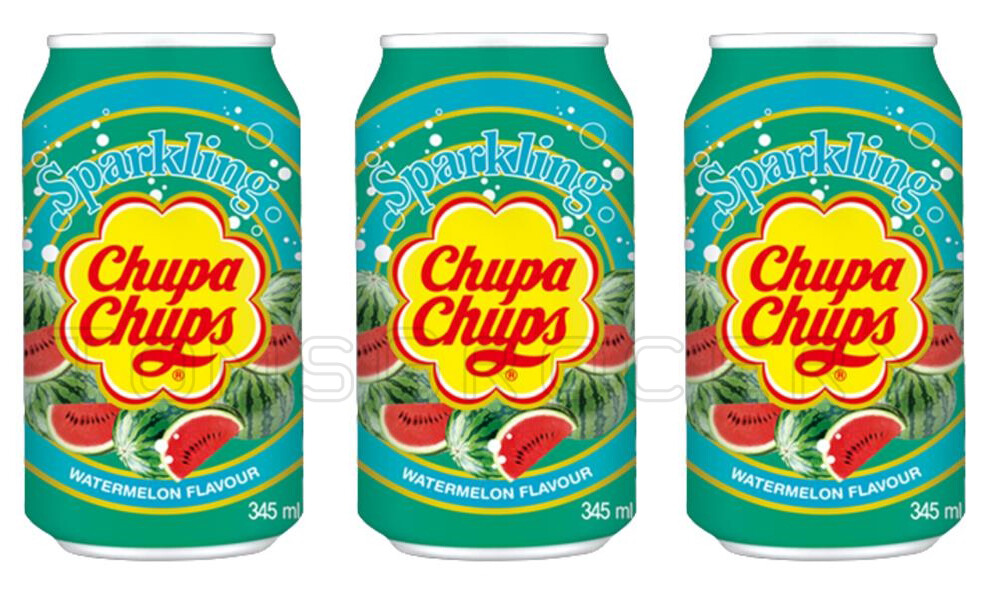 3 CHUPA CHUPS Sabor Sandía Bebida Espumosa Limonada 345ml