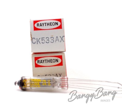 2 Raytheon CK533AX Subminiature Hearing Aid Pentode Valve- BangyBang Tubes