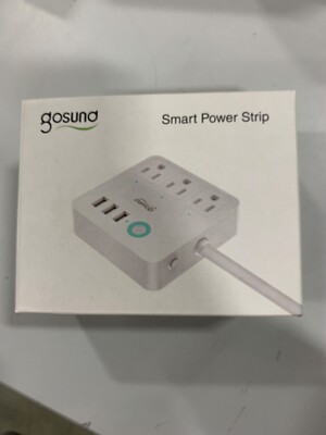 Gosund Smart Power Strip Plug White 3 USB 3 Charging Port For Alexa Google Home