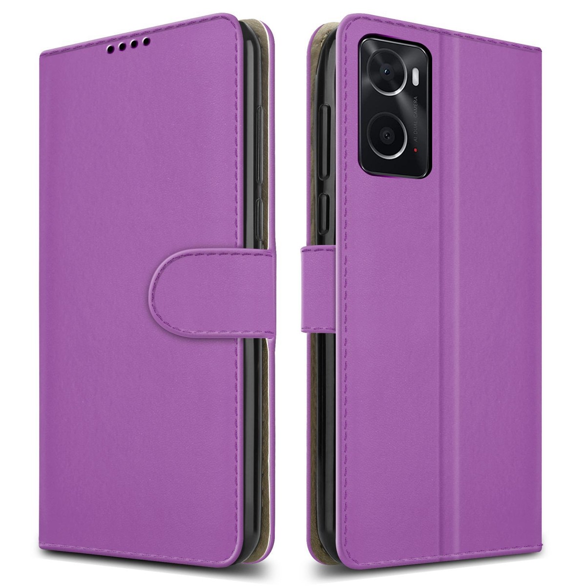 Custodia a portafoglio Realme 9 5G /Realme 9 Pro con funzione stand, magnete - Nero