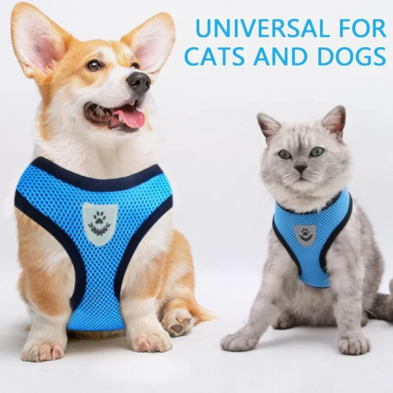 New Cat Dog Pet Harness Adjustable Control Vest Dogs Reflective S M L XL Leash - Image 2 of 4