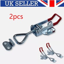 2 x LARGE Over Centre Fasteners Catch Latch Clamp Fastener Trailer Horsebox Lock