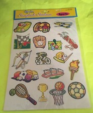 Memories Scrapbook Stickers Fanatic Sports Design 2 sheets many stickers - New