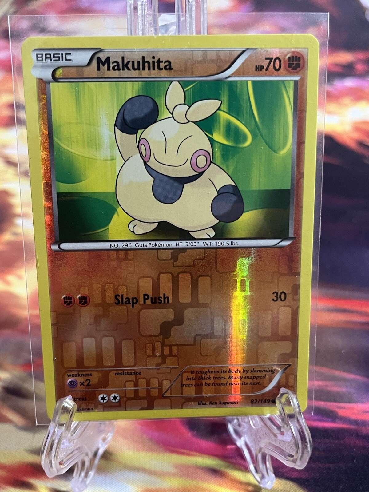Pokémon TCG Boundaries Crossed Reverse Holo Makuhita 82/149 NM