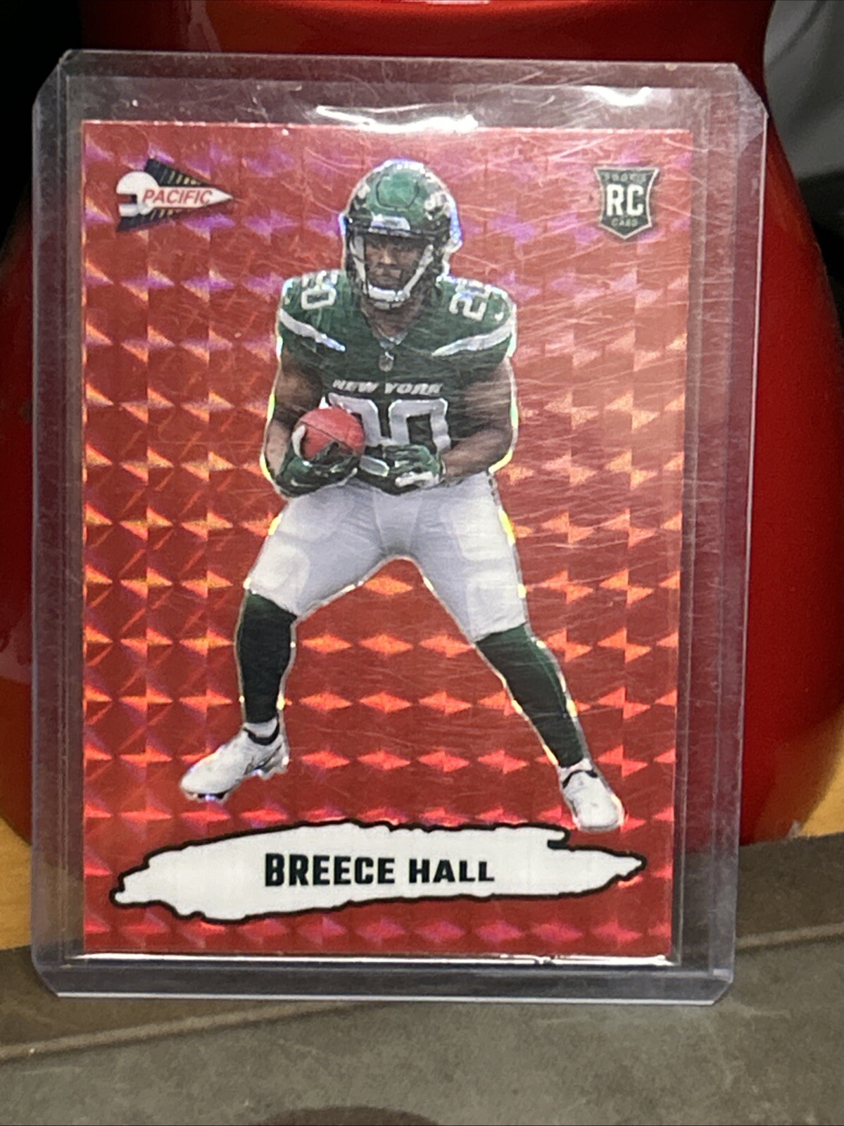 2022 Panini Zenith - 1992 Pacific Breece Hall #PAC-19 Red (RC)