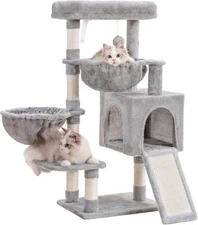 Hey-brother Cat Tree, Cat Tower for Indoor Cats, Cat House with Large Padded ...