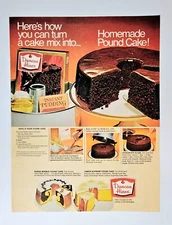 Duncan Hines cake ad vintage 1969 original pound cake mix advertisement