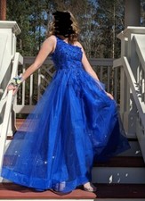 Jules and Cleo Royal Blue Prom Dress Size 2 Worn Once has been altered 