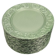 100 Pack Charger Plates 13 Inch Round Charger for Dinner Plates Party Dinning