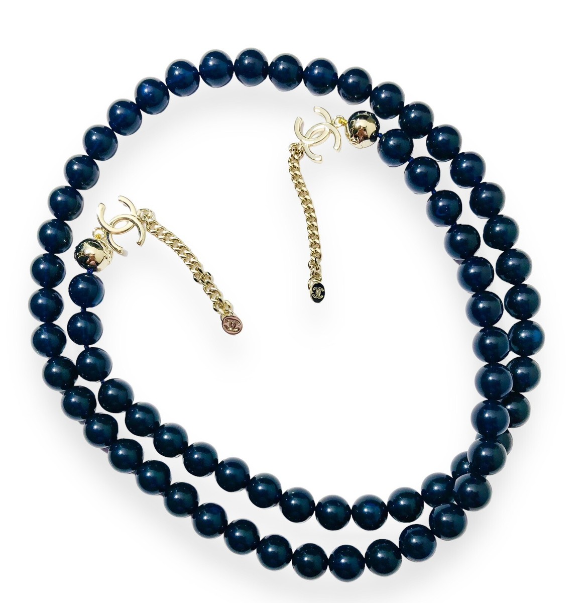 CHANEL ネイビー ベルト クリスタル付き lifecreate-kc_e747