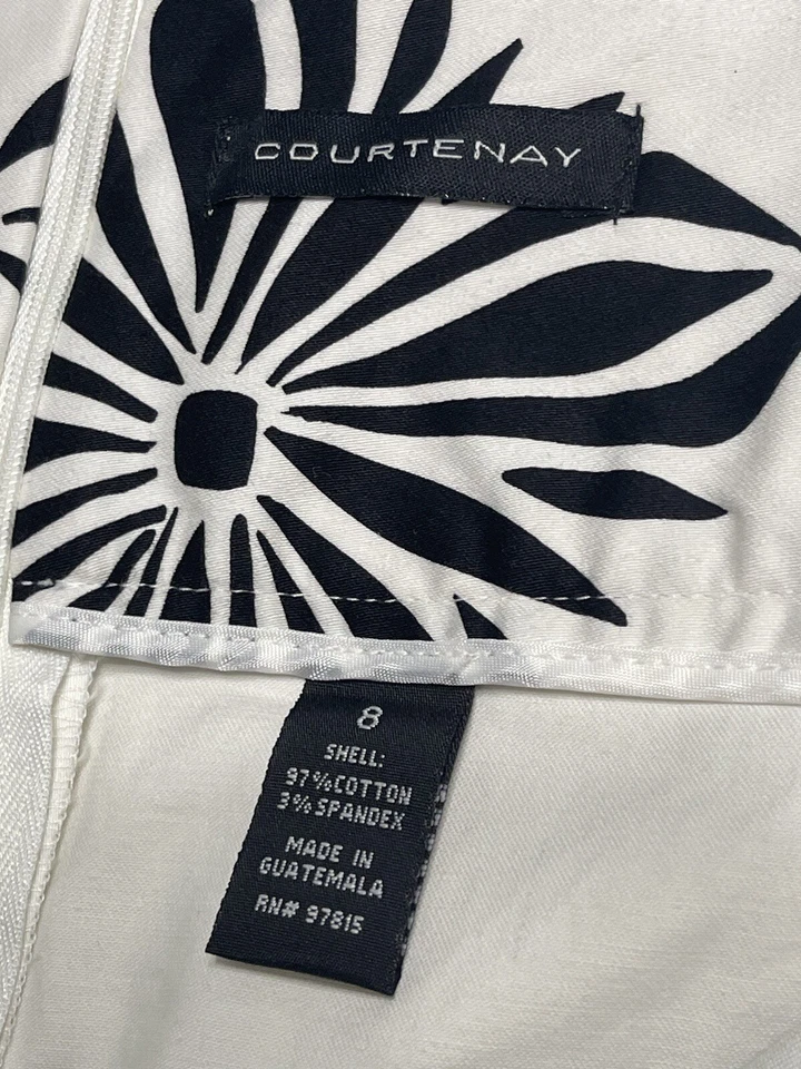 Falda floral Courtenay mezcla de lino hasta la rodilla para mujer talla 8 ¡Perfecta para el verano! Foto 3 de 4