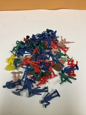 58 pc Vintage MPC 1970's Cowboys,army, Plus Others Plastic 2" Toy Figures