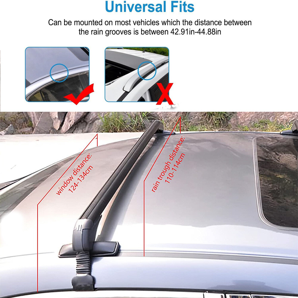 For Honda Accord 43.3" 200622 Car Top Roof Rack Cross Bar Luggage