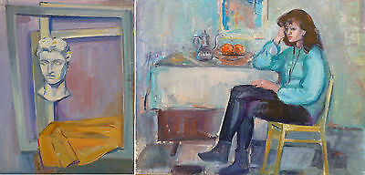Marcel HORCLOIS (1914-2011) HsP Portrait 50x61cm Ecole de Paris Jeune tendance Peinture