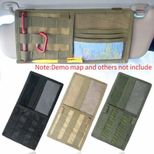 Tactical MOLLE Vehicle Visor Panel Car Sun Visor Organizer Storage Pouch CD Bag - 第 1/11 張圖片
