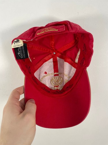 Vintage 00s Ferrari F1 Michael Schumacher Racing 5 Times World Champion Cap - Picture 3 of 4