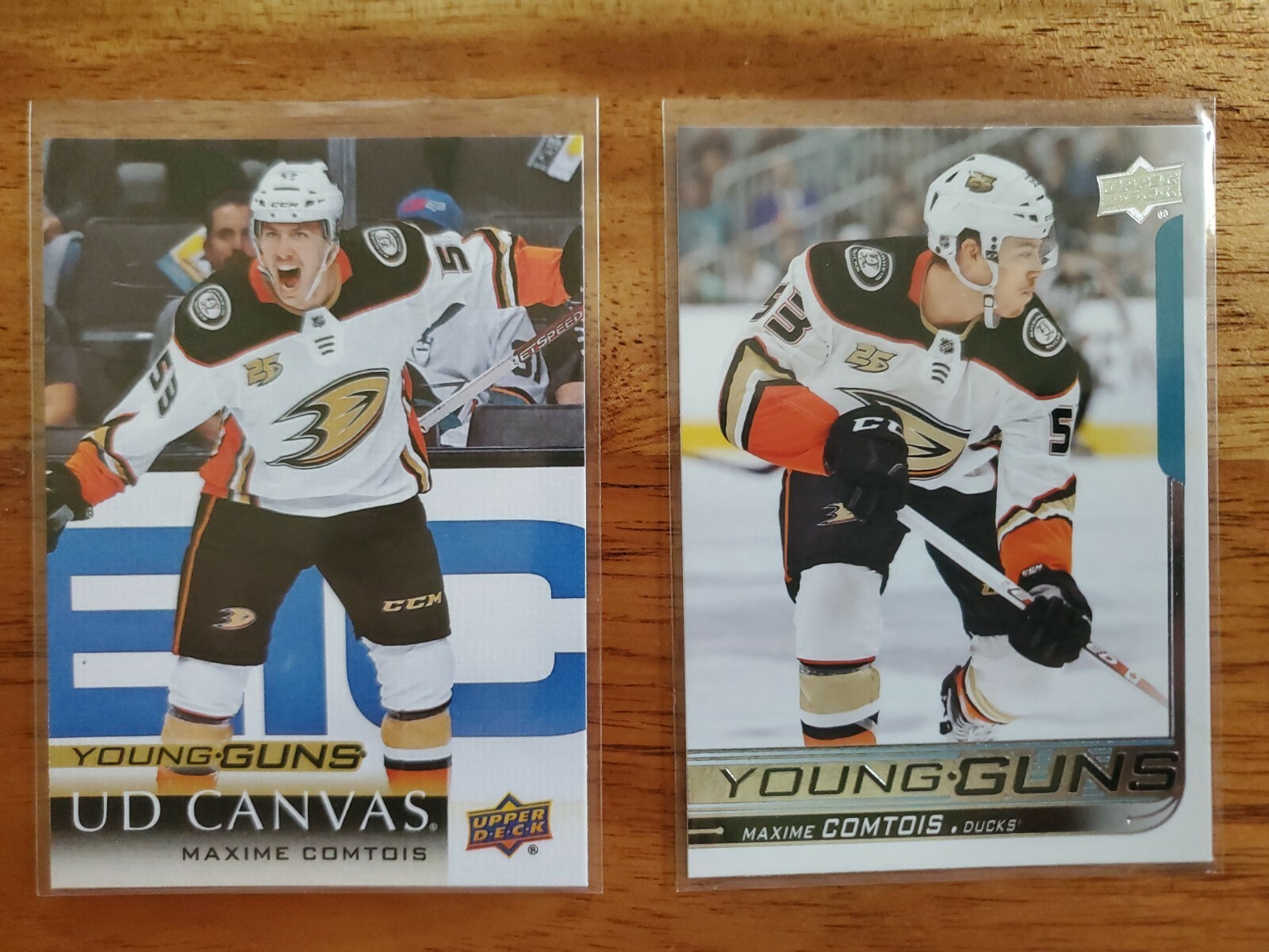 2018 19 Upper Deck Maxime Comtois Young Guns Lot! Base And CANVAS #216 & C95
