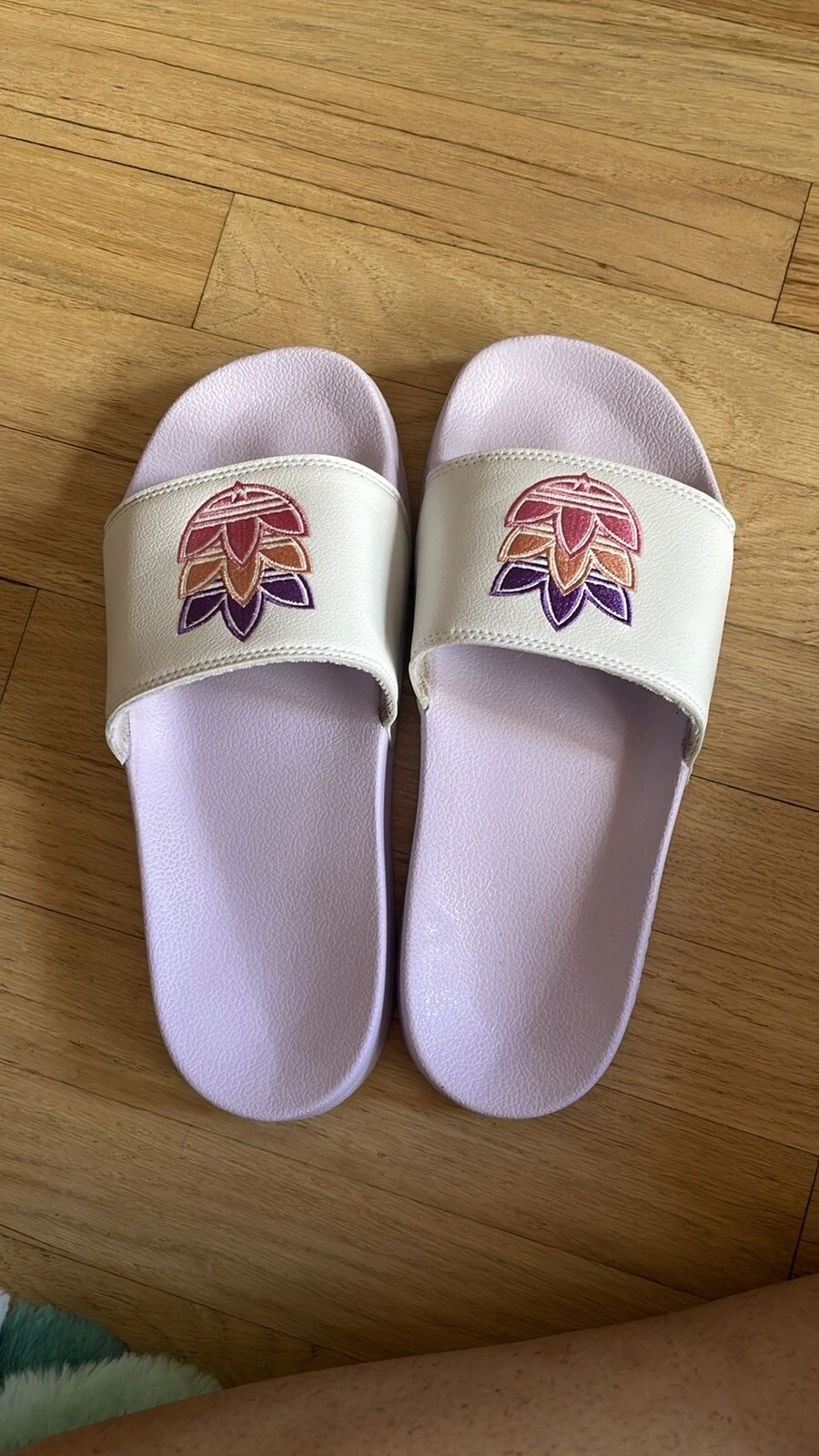 donna Adidas slides nere taglia 9