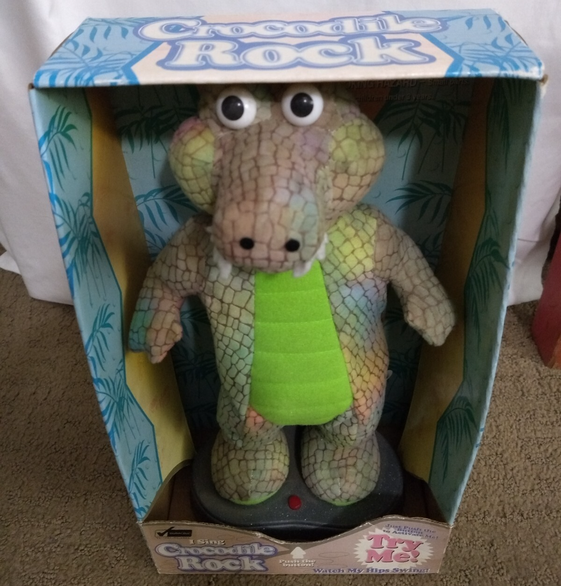 Gemmy I Sing Crocodile Rock 1998 Animated Plush Vintage RARE