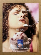1992 Breyers Strawberry Frozen Yogurt "Your tastebuds cry..." Print Ad 8"x10.75"