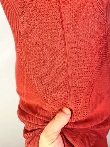 Abito smanicato Peruvian Connection taglia XS maglia rosso-arancio Pima cotone - Foto 6 di 12