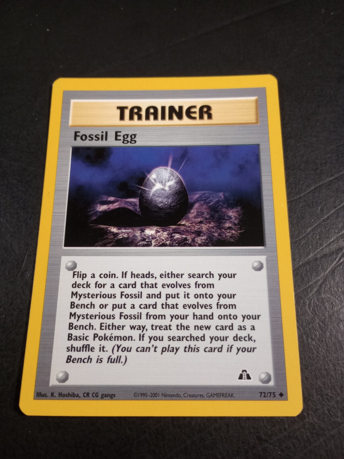Pokemon Neo Discovery Fossil Egg Uncommon Trainer Card 72/75 LP