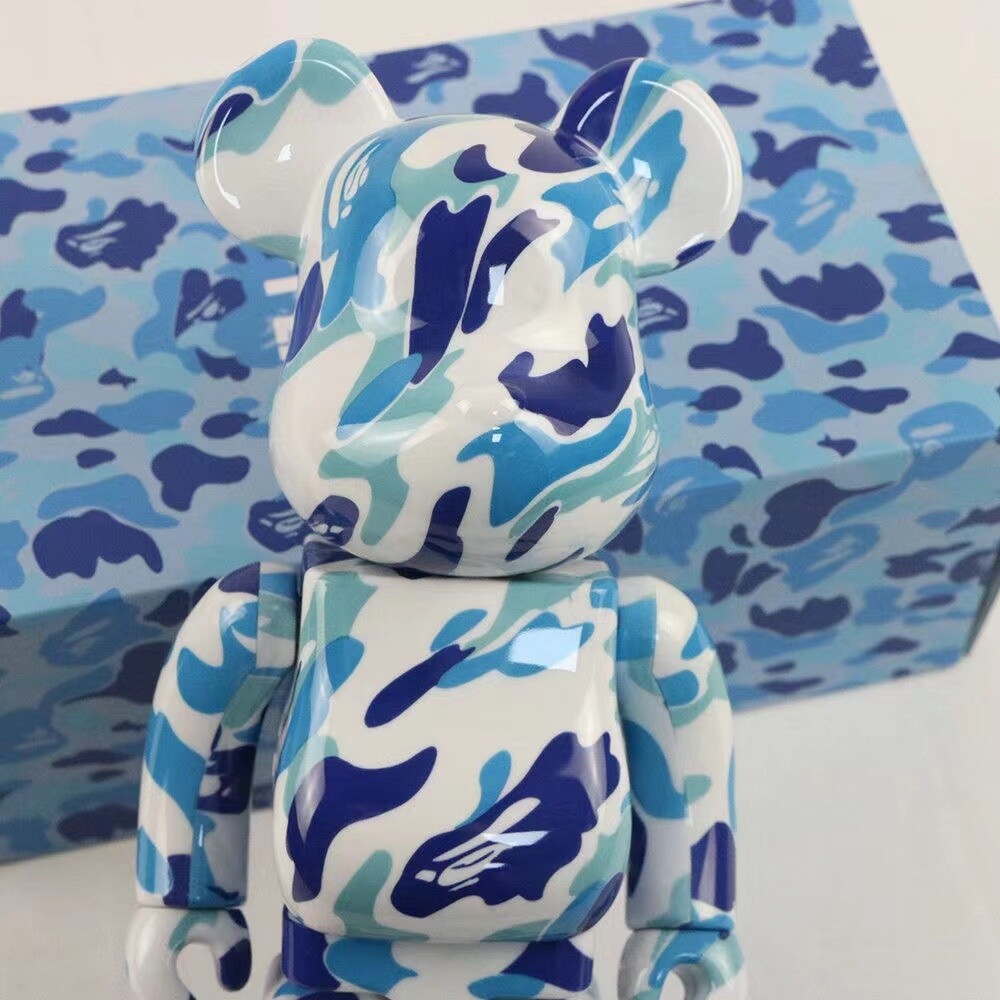 Camouflage 3Colors BAPE Shark 400%Bearbrick Action Figure