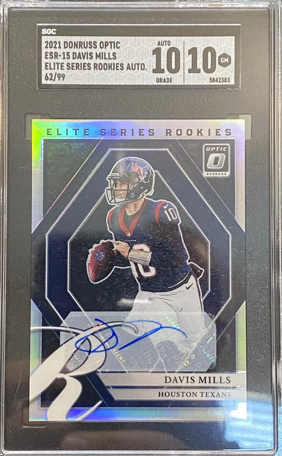 Davis Mills Panini Donruss Optic Elite Series Rookies #ESR15 Base