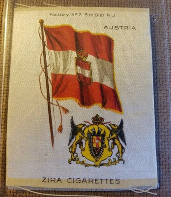 Zira Austria Flag Cigarettes Circa 1910 Tobacco Egyptienne Luxury Silk Ebay
