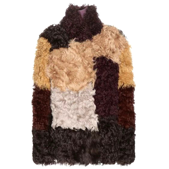 Marni Patchwork Shearling Jacket Size 42 - image 3