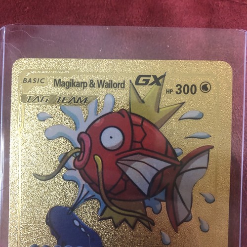 Gold plated Magikarp and Wailord GX Pokemon card, hp300, 161/181 - 第 4/4 張圖片